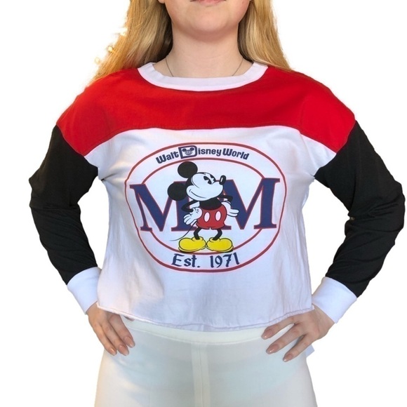 Disney Parks Authentic Vintage colour black long sleeve tee XS - Picture 1 of 10